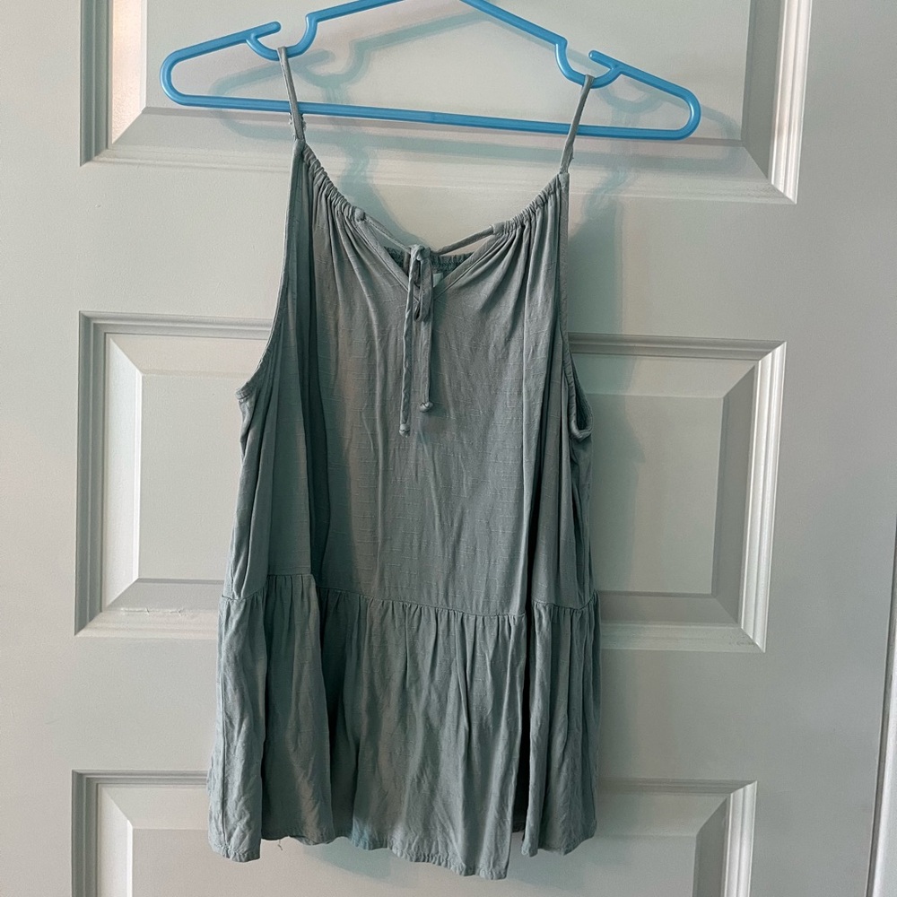 Maurices sage peplum tank top size medium